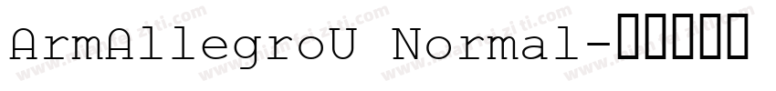 ArmAllegroU Normal字体转换